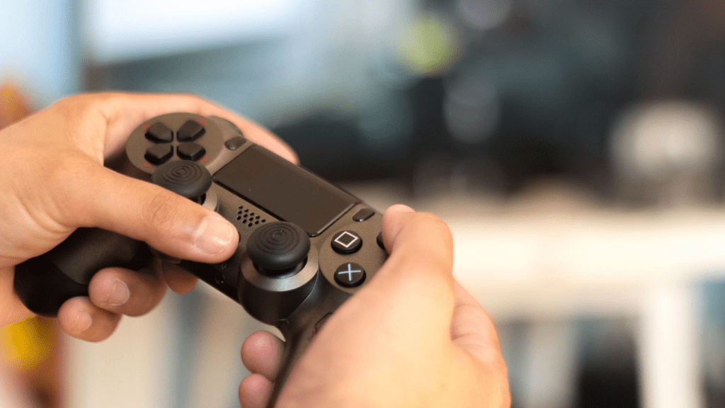 video game controller in hands