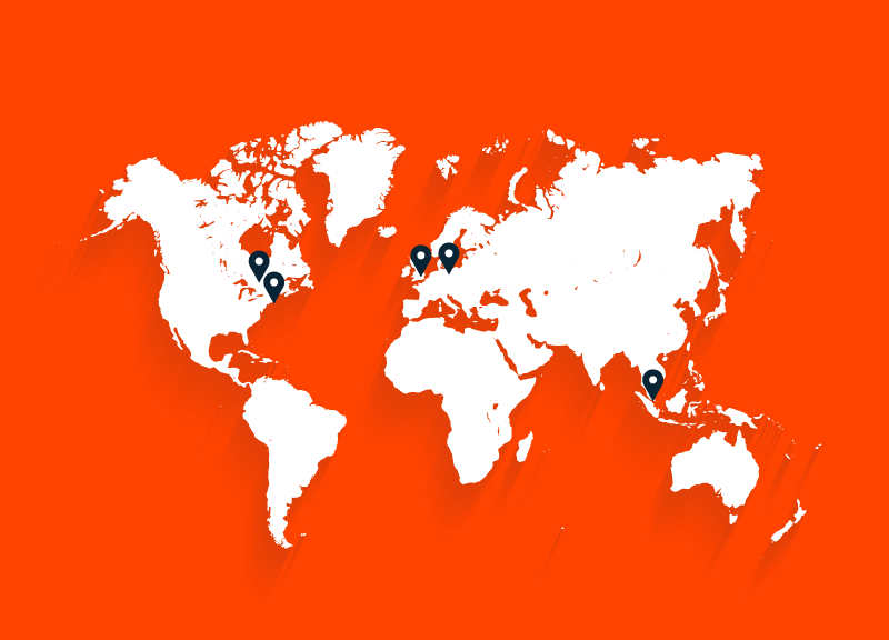 map of acronym locations across the globe