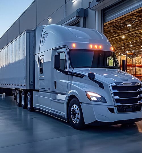 Commerical truck at loading bay